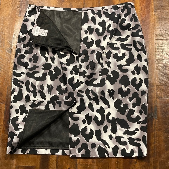 Cache black grey animal spot print skirt 4 - Picture 3 of 8